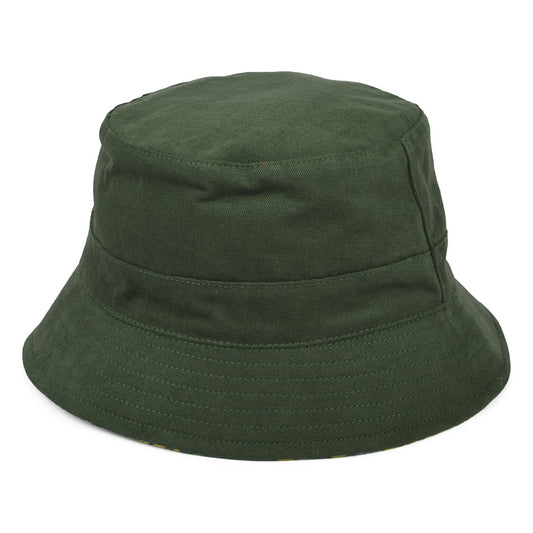 Sombrero de pescador reversible de algodón de Failsworth - Kaki