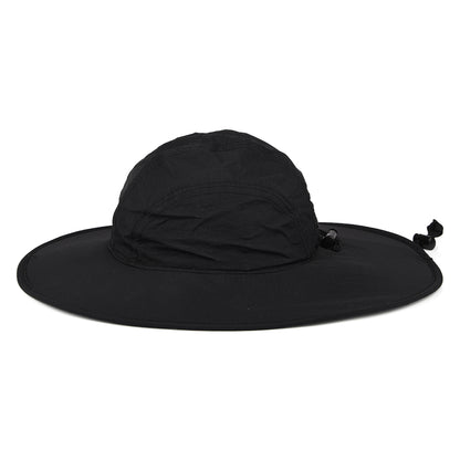 Sombrero Boonie Florenzia de ala ancha de nylon de Scala - Negro