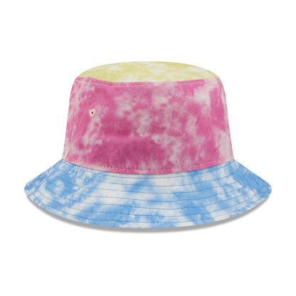 Sombrero de pescador mujer Tapered Tie Dye de New Era - Azul-Rosa-Amarillo