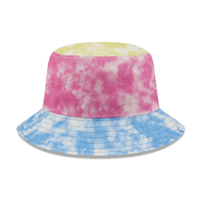 Sombrero de pescador mujer Tapered Tie Dye de New Era - Azul-Rosa-Amarillo