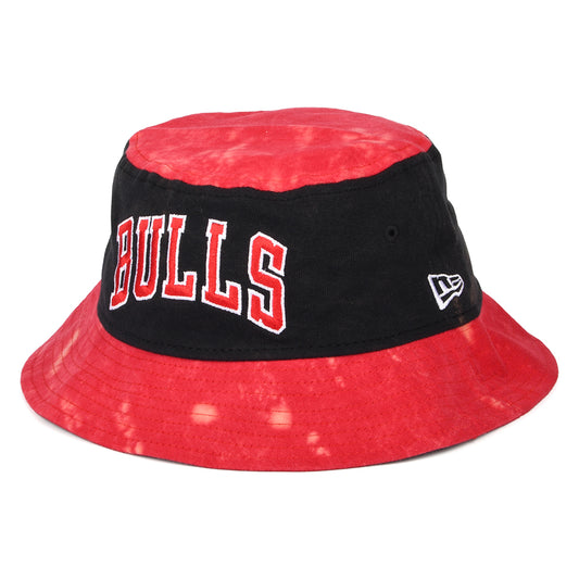 Sombrero de pescador NBA Washed Pack Chicago Bulls de New Era - Rojo-Negro