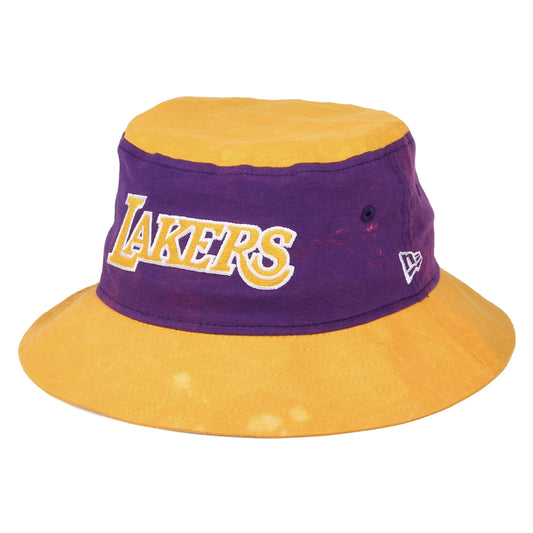 Sombrero de pescador NBA Washed Pack L.A. Lakers de New Era - Amarillo-Morado