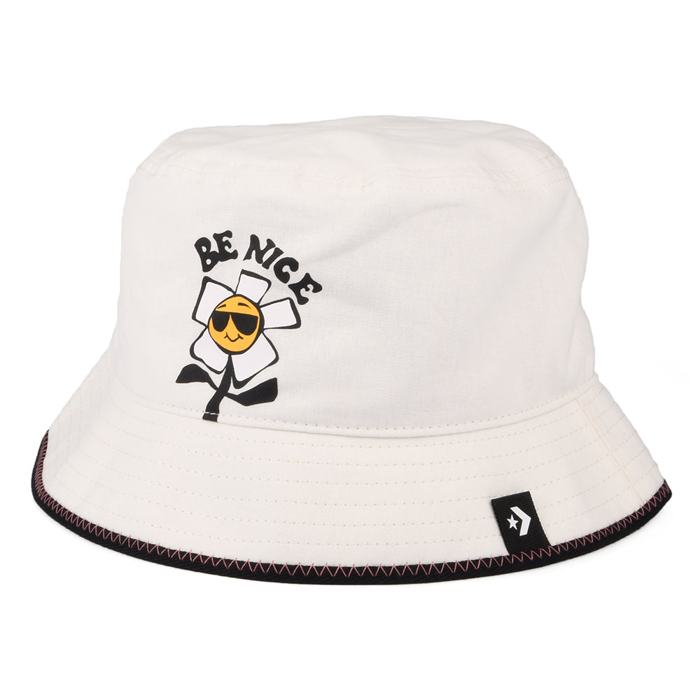 Sombrero de pescador Creative Graphic de algodón de Converse - Natural