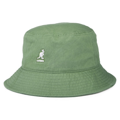 Sombrero de pescador de algodón lavado de Kangol - Verde Musgo