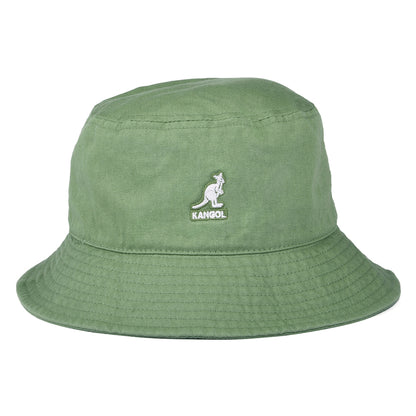 Sombrero de pescador de algodón lavado de Kangol - Verde Musgo