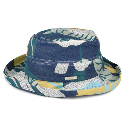 Sombrero de pescador Bolero Floral de Seeberger - Tinta Azul-Multi