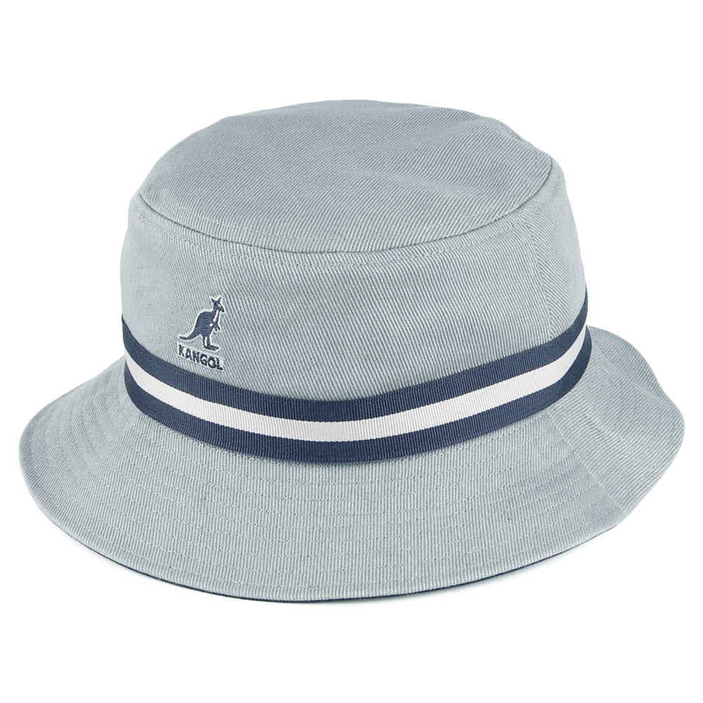 Sombrero de pescador Stripe Lahinch de Kangol - Gris Claro