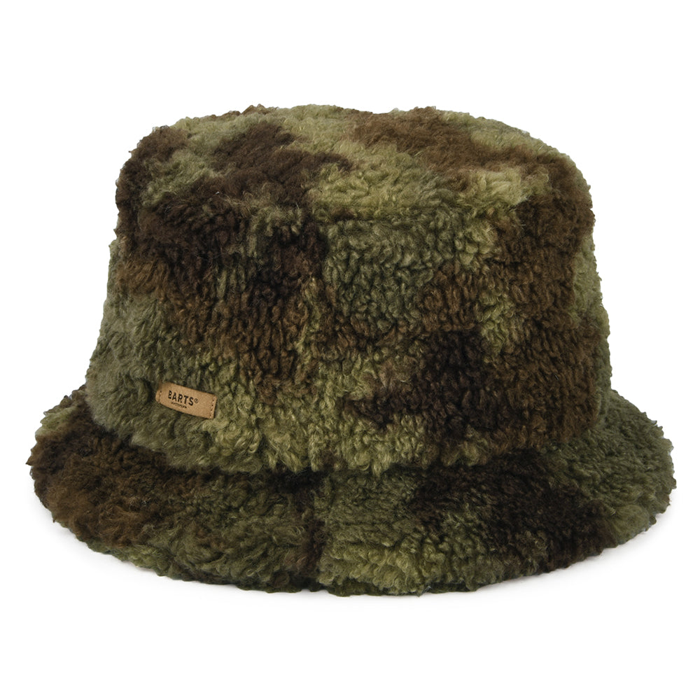 Sombrero de pescador Teddybuck de piel sintética Camuflaje de Barts - Verde