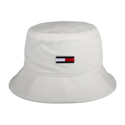 Sombrero de pescador TJW Flag de algodón orgánico de Tommy Hilfiger - Crudo
