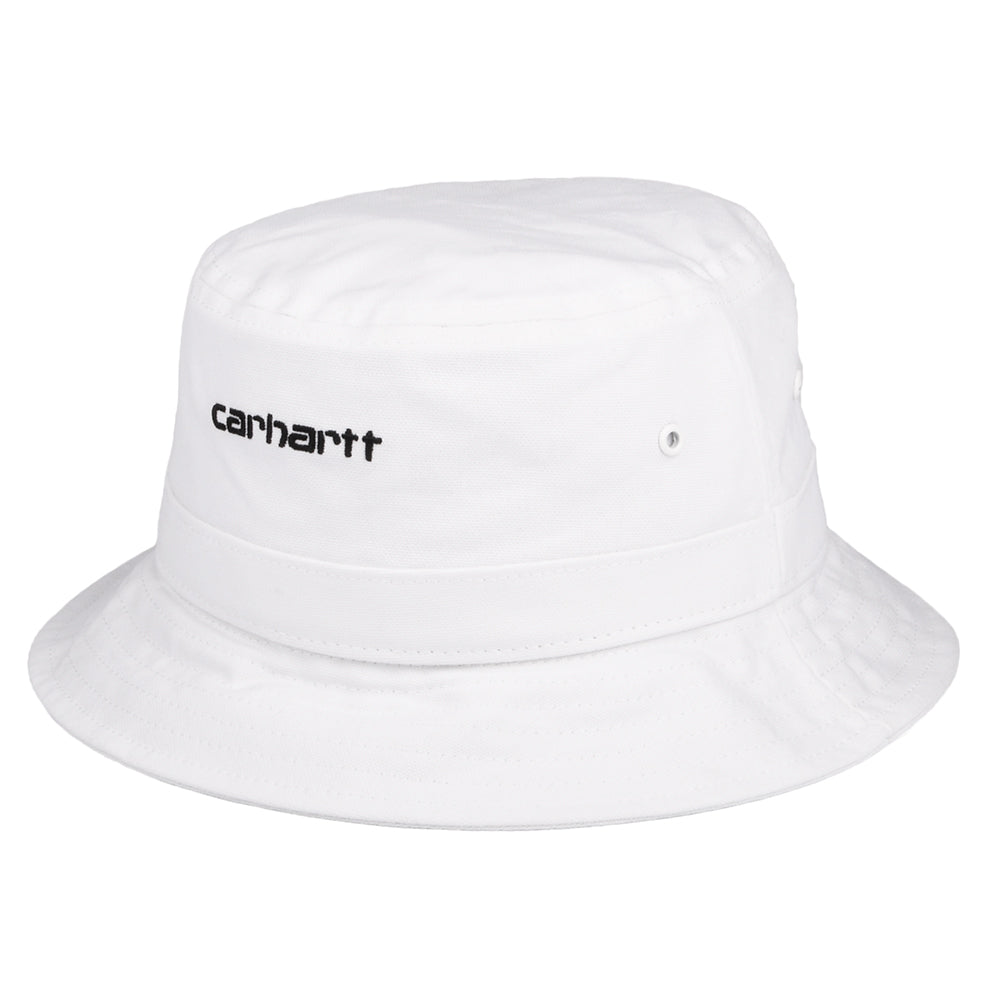 Sombrero de pescador Script de algodón de Carhartt WIP - Blanco