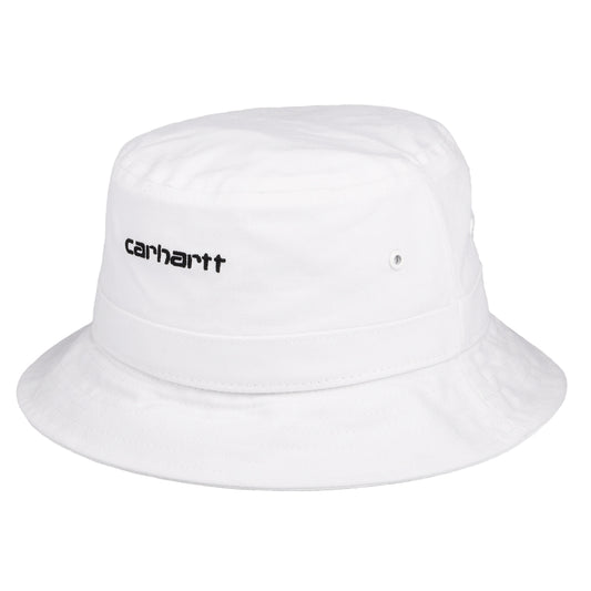 Sombrero de pescador Script de algodón de Carhartt WIP - Blanco