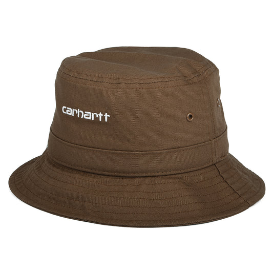 Sombrero de pescador Script de algodón de Carhartt WIP - Marrón
