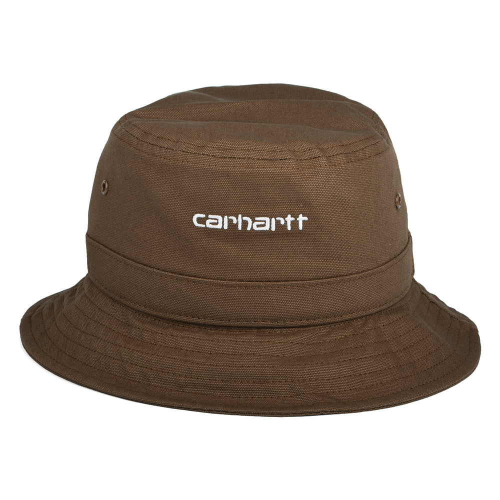 Sombrero de pescador Script de algodón de Carhartt WIP - Marrón