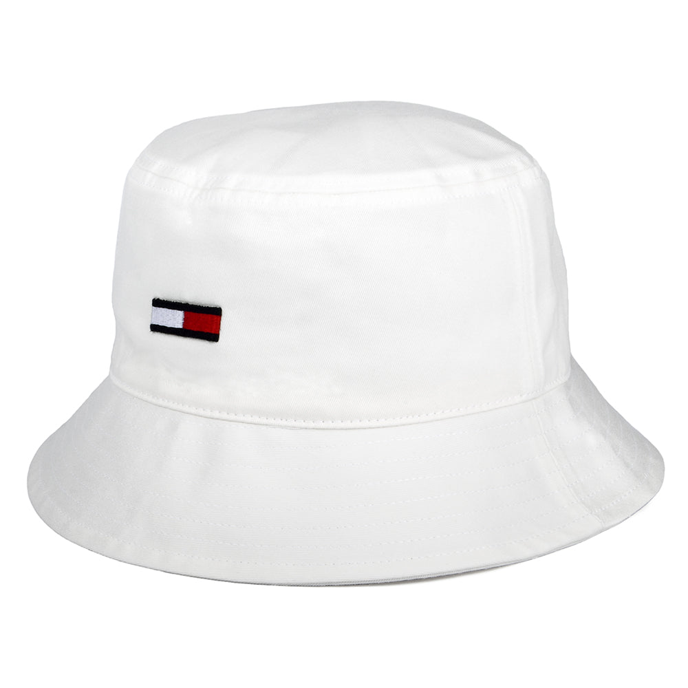 Sombrero de pescador TJW Flag de algodón orgánico de Tommy Hilfiger - Blanco