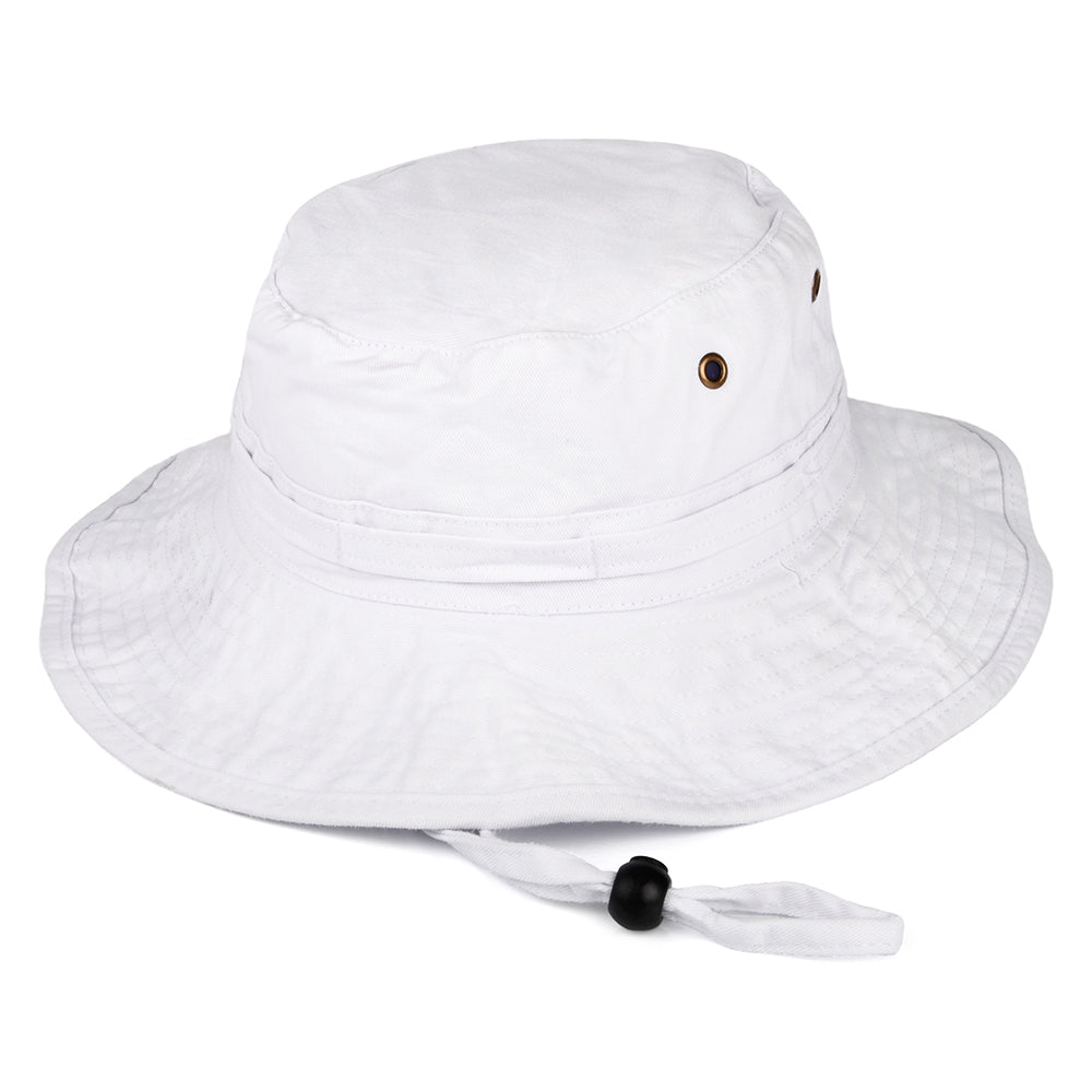 Sombrero Boonie plegable de algodón de Jaxon & James - Blanco