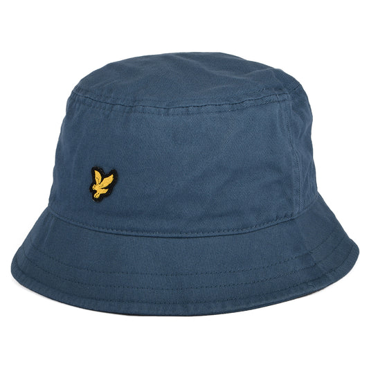Sombrero de pescador de sarga de algodón de Lyle & Scott - Azul Ahumado