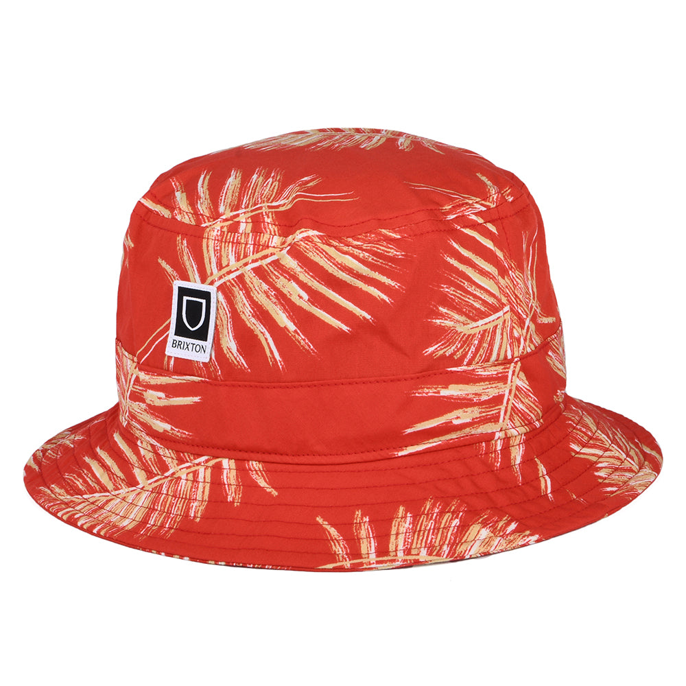 Sombrero de pescador Beta Aloha plegable de algodón de Brixton - Rojo