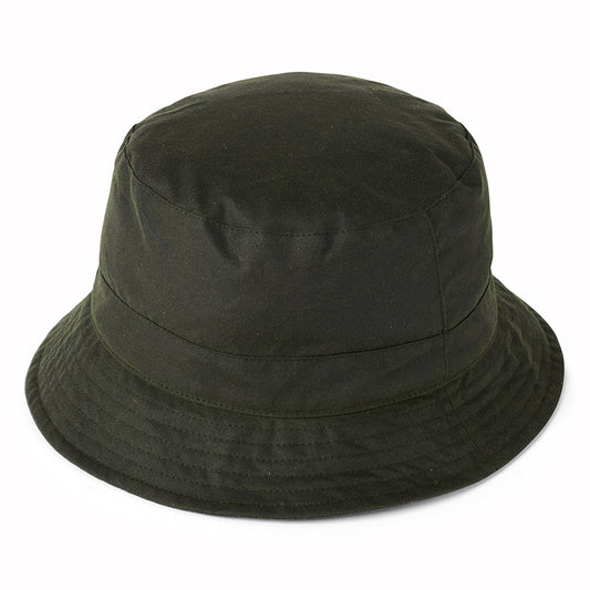 Sombrero de pescador de algodón encerado británico de Failsworth - Verde Oliva