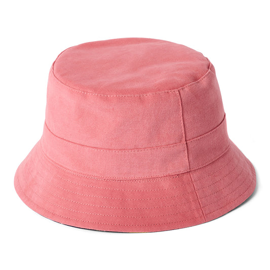 Sombrero de pescador reversible de algodón de Failsworth - Salmón