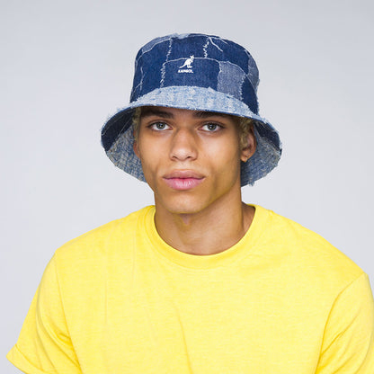 Sombrero de pescador Denim Mashup de Kangol - Azul