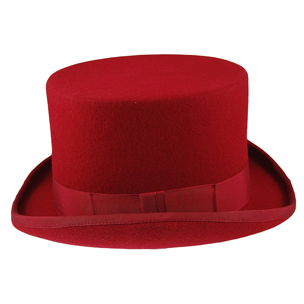 Sombrero de copa alta de lana de Christys - Rojo