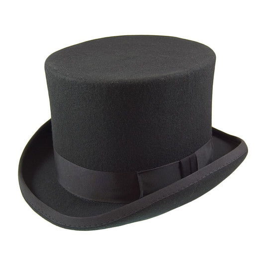 Sombrero de copa alta de lana de Christys - Negro