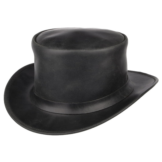 Sombrero de copa de piel de Jaxon & James - Negro
