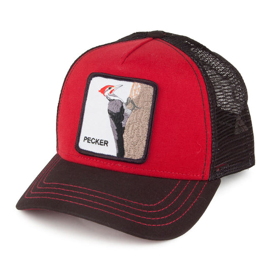 Gorra Trucker Pecker de Goorin Bros. - Rojo-Negro