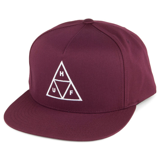 Gorra Snapback Triple Triangle de HUF - Burdeos