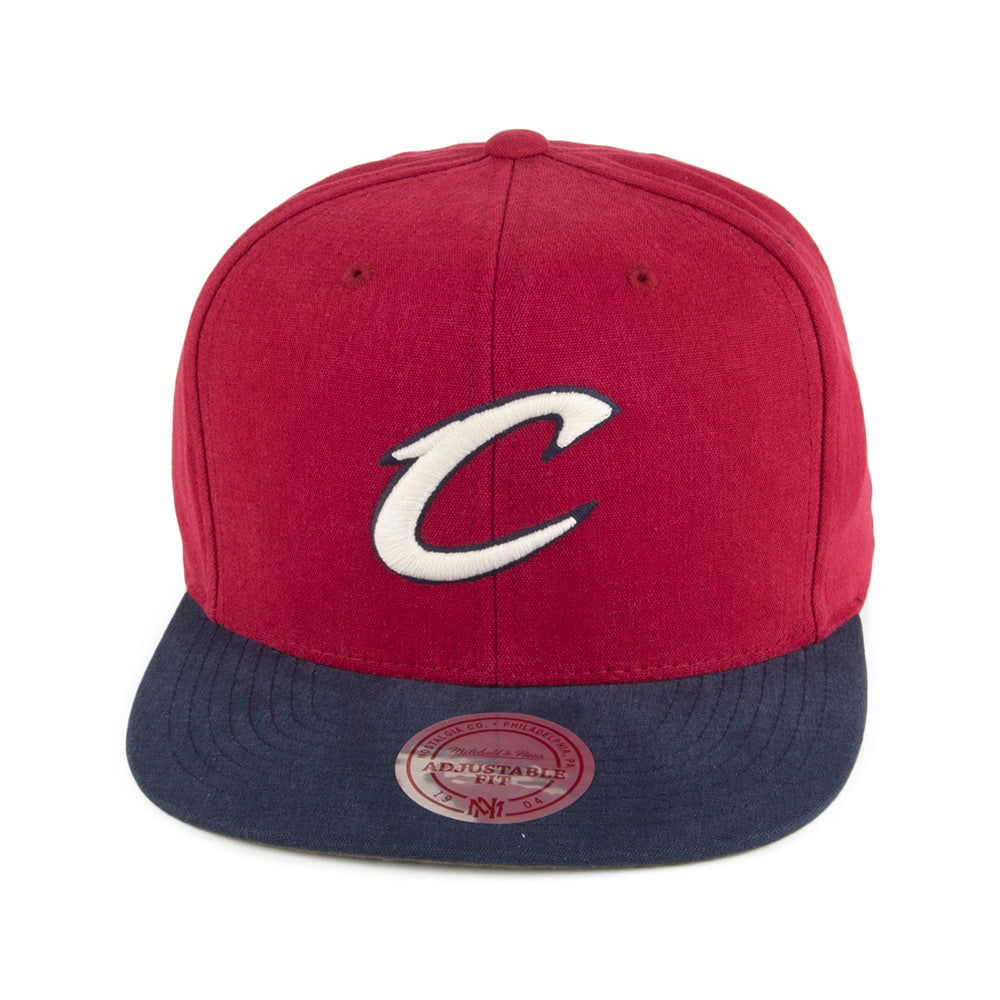 Gorra Snapback Cleveland Cavaliers de Mitchell & Ness - Burdeos-Azul Marino
