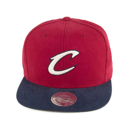 Gorra Snapback Cleveland Cavaliers de Mitchell & Ness - Burdeos-Azul Marino