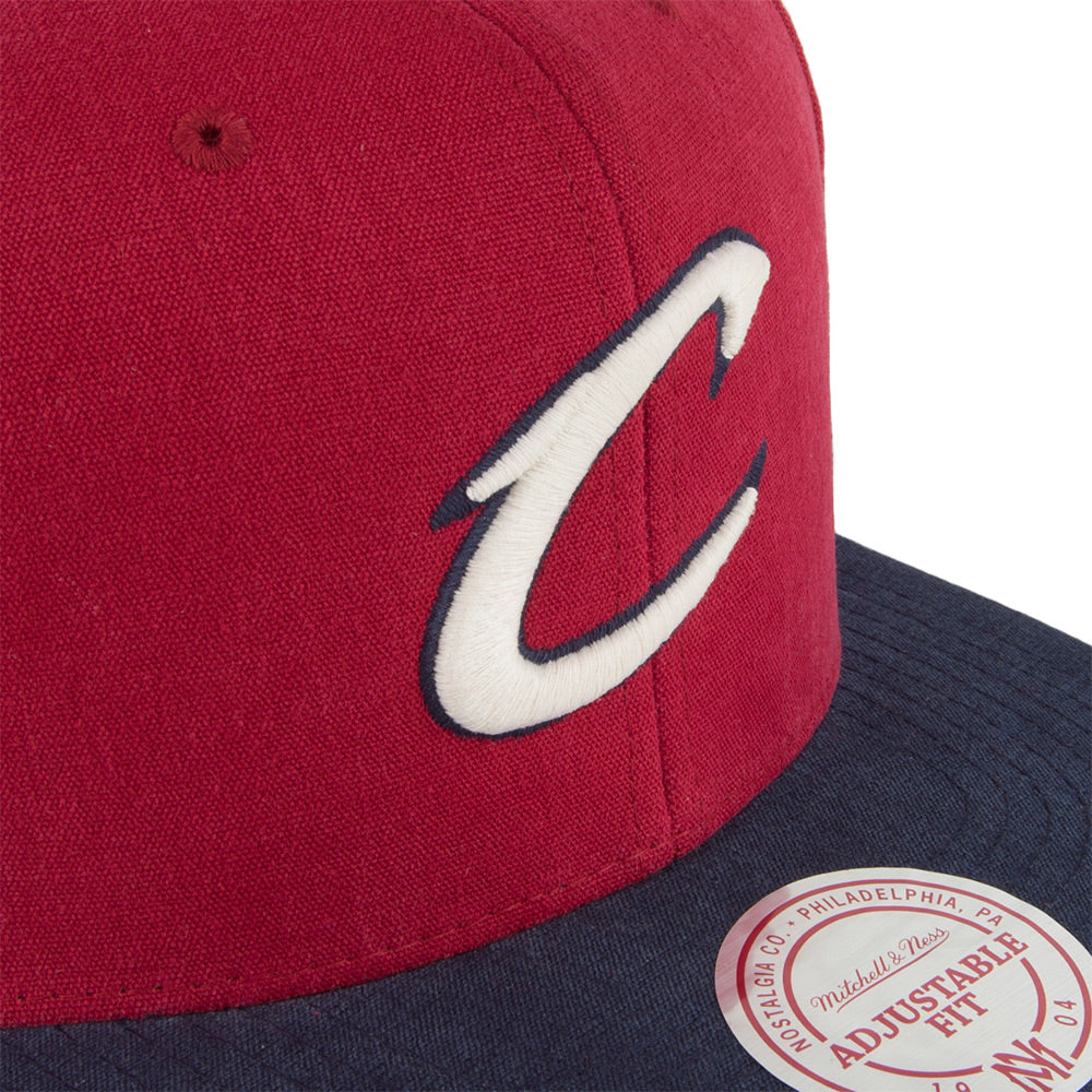 Gorra Snapback Cleveland Cavaliers de Mitchell & Ness - Burdeos-Azul Marino