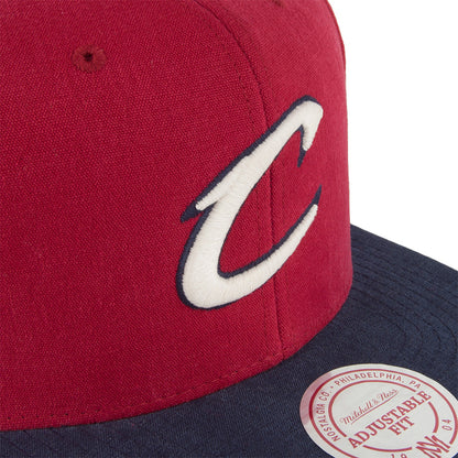 Gorra Snapback Cleveland Cavaliers de Mitchell & Ness - Burdeos-Azul Marino