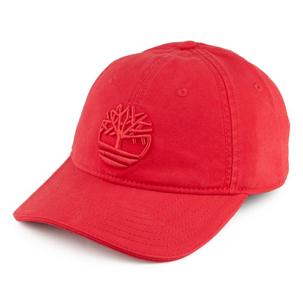 Gorra de béisbol Soundview de algodón de Timberland - Rojo