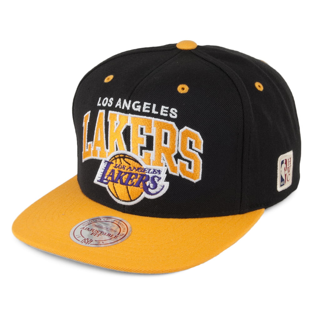 Gorra Snapback NBA Arch 2 Tone L.A. Lakers de Mitchell & Ness - Negro-Amarillo