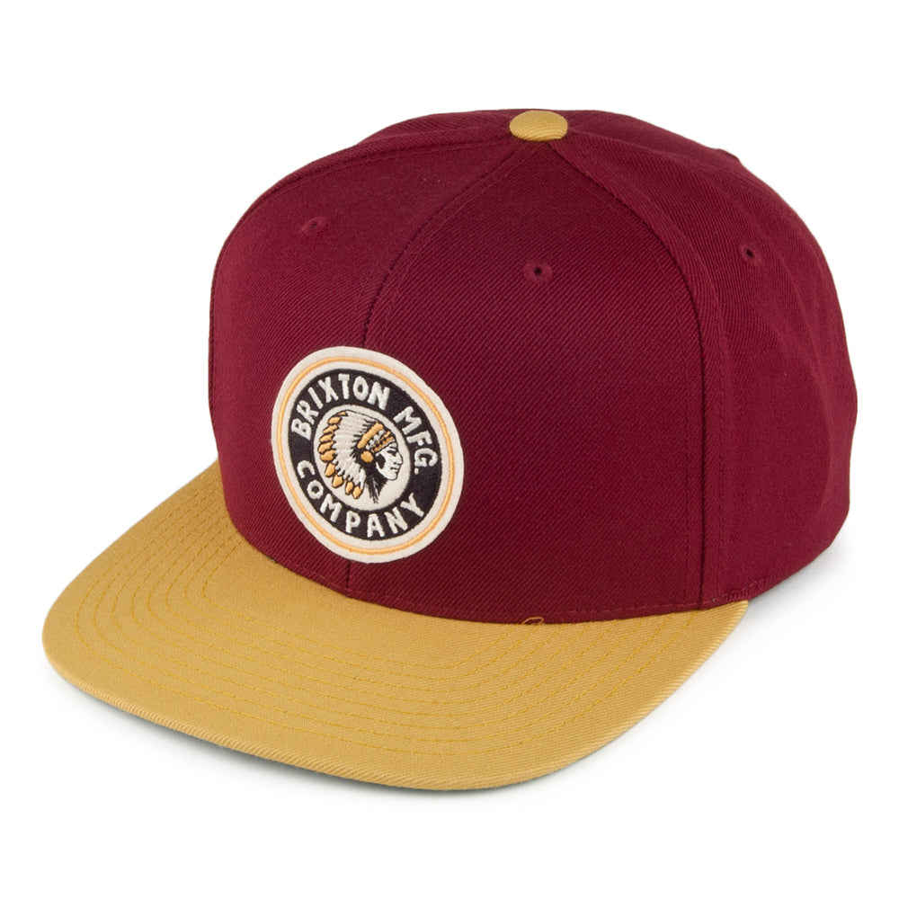 Gorra Snapback Rival de Brixton - Burdeos-Amarillo