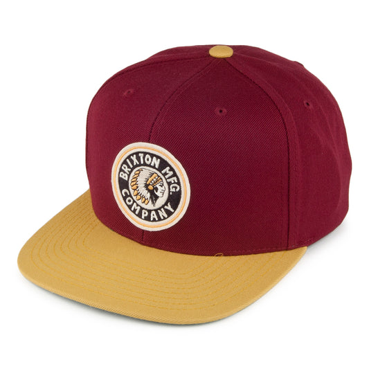 Gorra Snapback Rival de Brixton - Burdeos-Amarillo