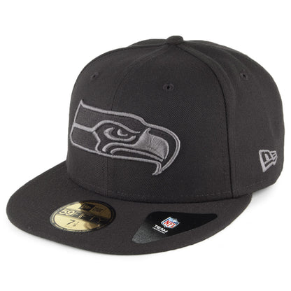 Gorra béisbol 59FIFTY Black Grap. Seattle Seahawks New Era-Negro-Gris