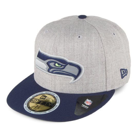 Gorra béisbol 59FIFTY Heather Seattle Seahawks New Era-Gris-Azul Marino
