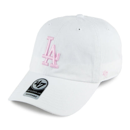 Gorra de béisbol Clean Up L.A. Dodgers de 47 Brand - Blanco-Rosa