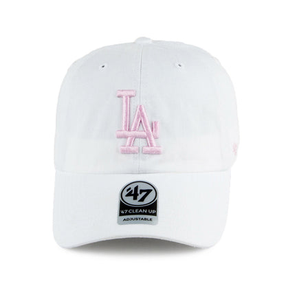 Gorra de béisbol Clean Up L.A. Dodgers de 47 Brand - Blanco-Rosa