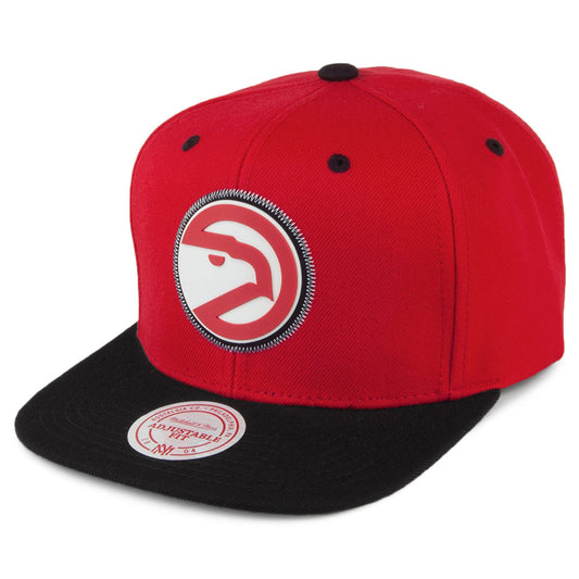 Gorra Snapback Zig Zag Atlanta Hawks de Mitchell & Ness - Rojo-Negro