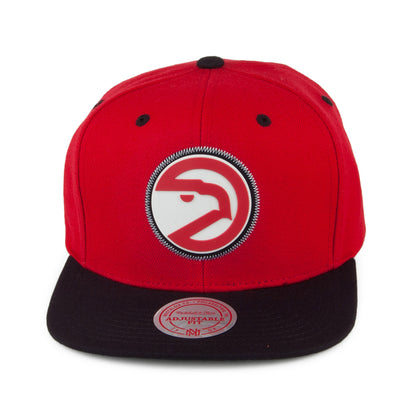 Gorra Snapback Zig Zag Atlanta Hawks de Mitchell & Ness - Rojo-Negro