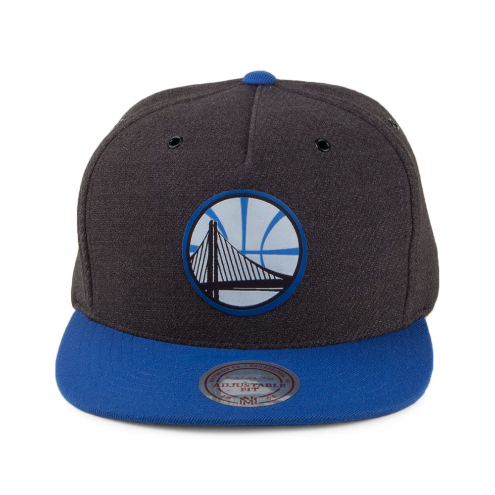 Gorra Snapback Woven Reflective Golden State Warriors de Mitchell & Ness - Antracita-Azul