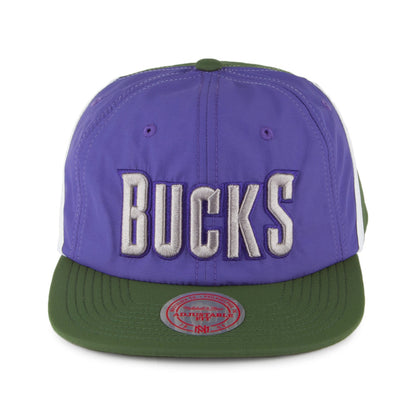 Gorra Snapback Anorak Milwaukee Bucks de Mitchell & Ness - Morado-Verde
