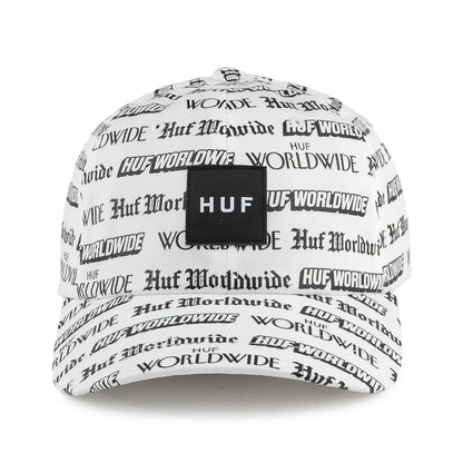 Gorra de béisbol Fake News visera curvada de HUF - Blanco