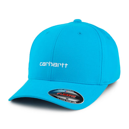 Gorra de béisbol Script Flexfit de Carhartt WIP - Azul Verdoso Oscuro