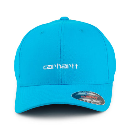 Gorra de béisbol Script Flexfit de Carhartt WIP - Azul Verdoso Oscuro