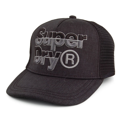 Gorra Trucker Mega Logo de Superdry - Negro
