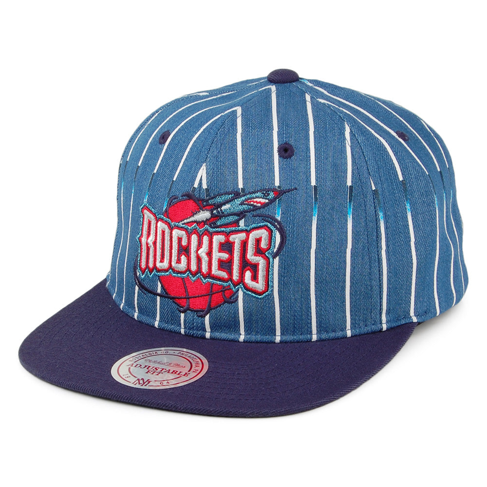 Gorra Snapback Denim Pinstripe Houston Rockets de Mitchell & Ness - Az ...